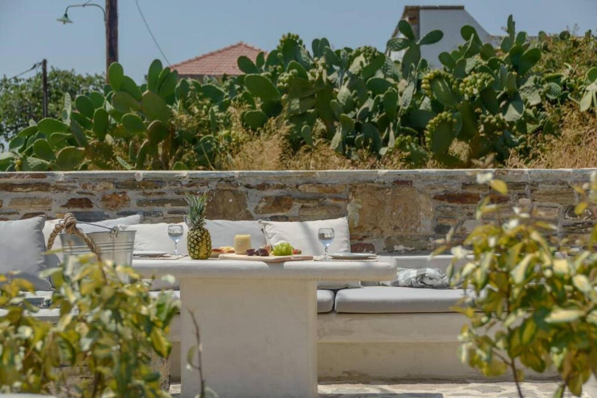Villa Anthemion Naxos With Outdoor Jacuzzi Ano Sangrion Exterior photo